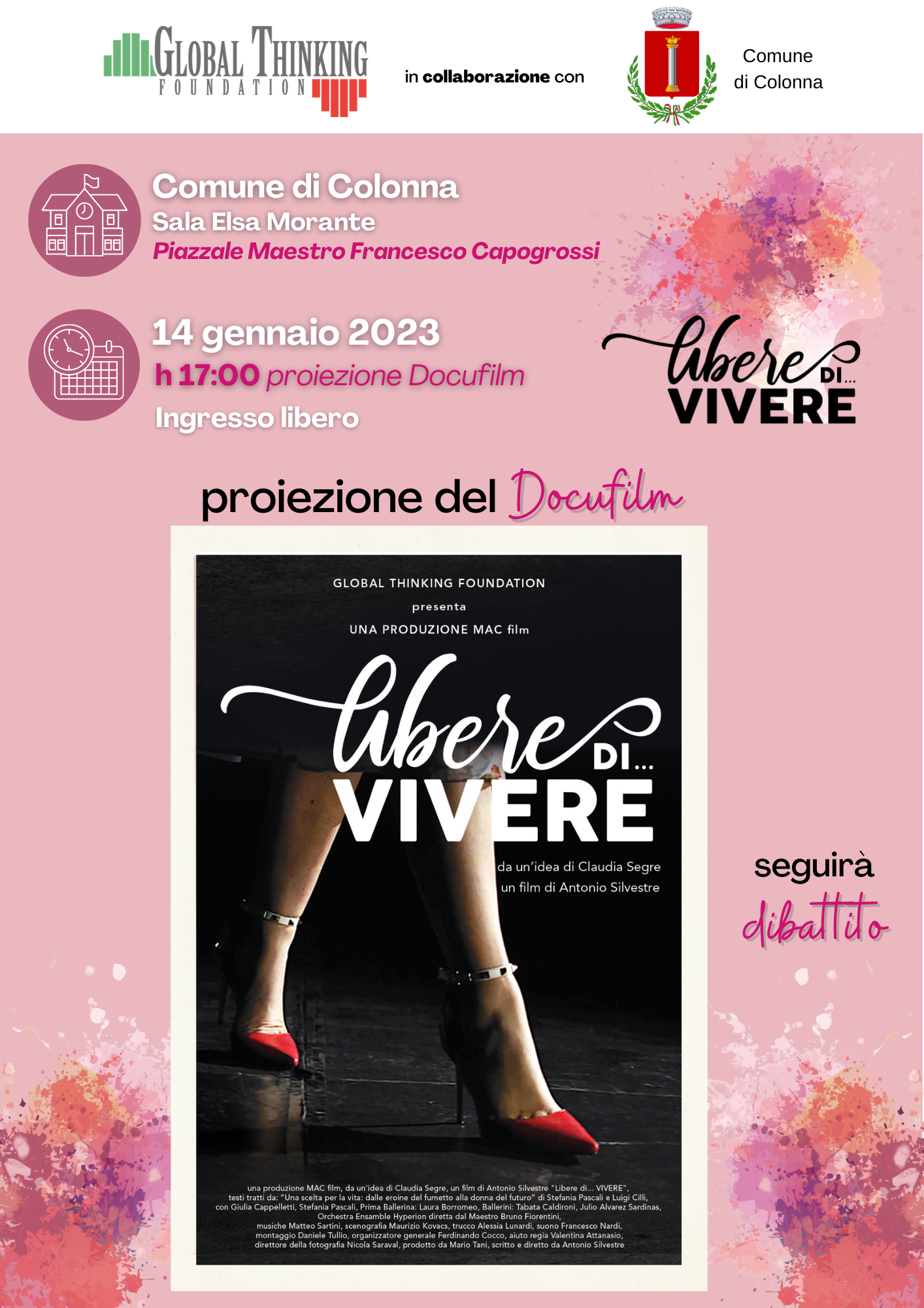 Proiezione docufilm "Libere di...Vivere"