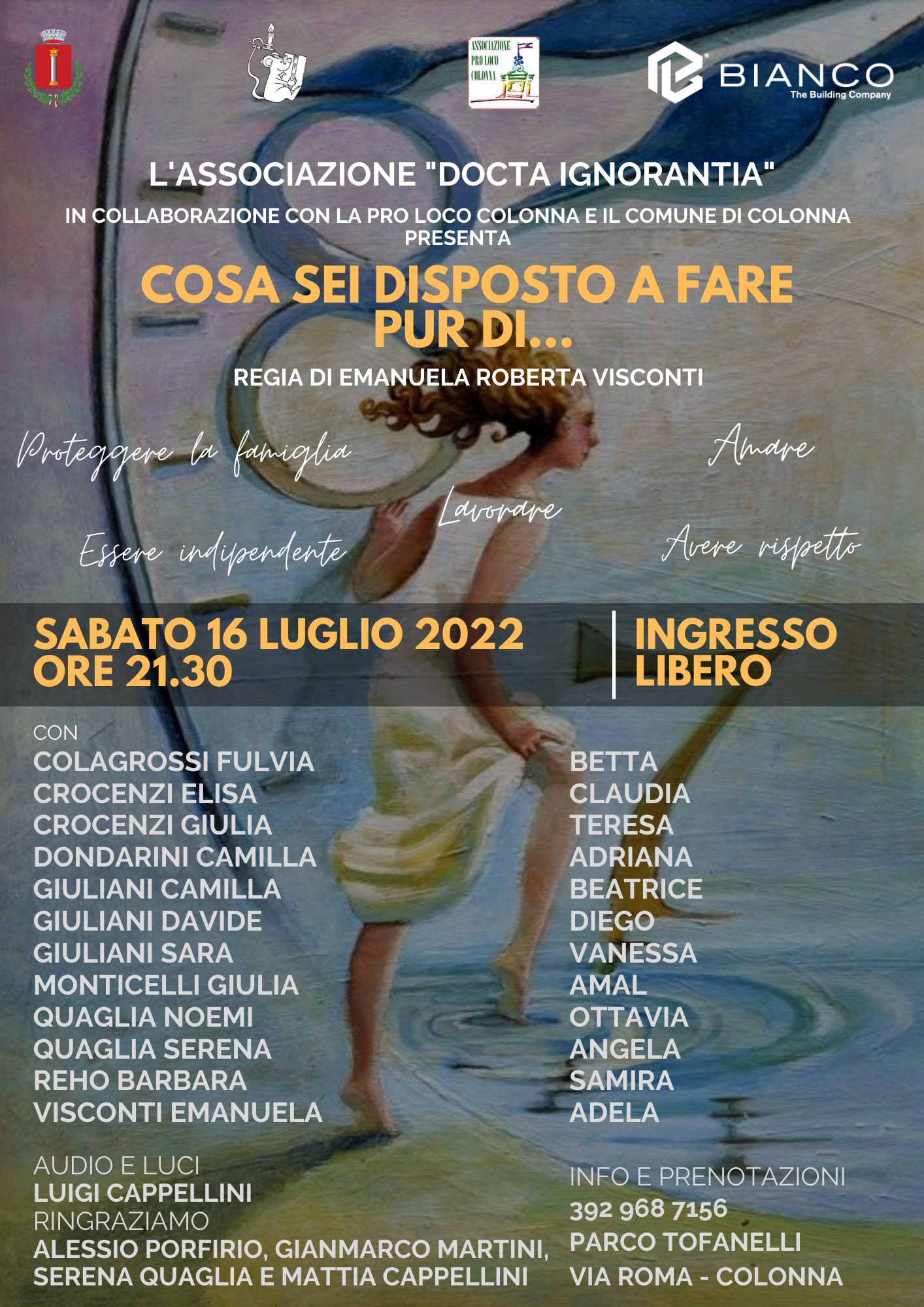 Questo Weekend a Colonna: 15 -17 Luglio 2022