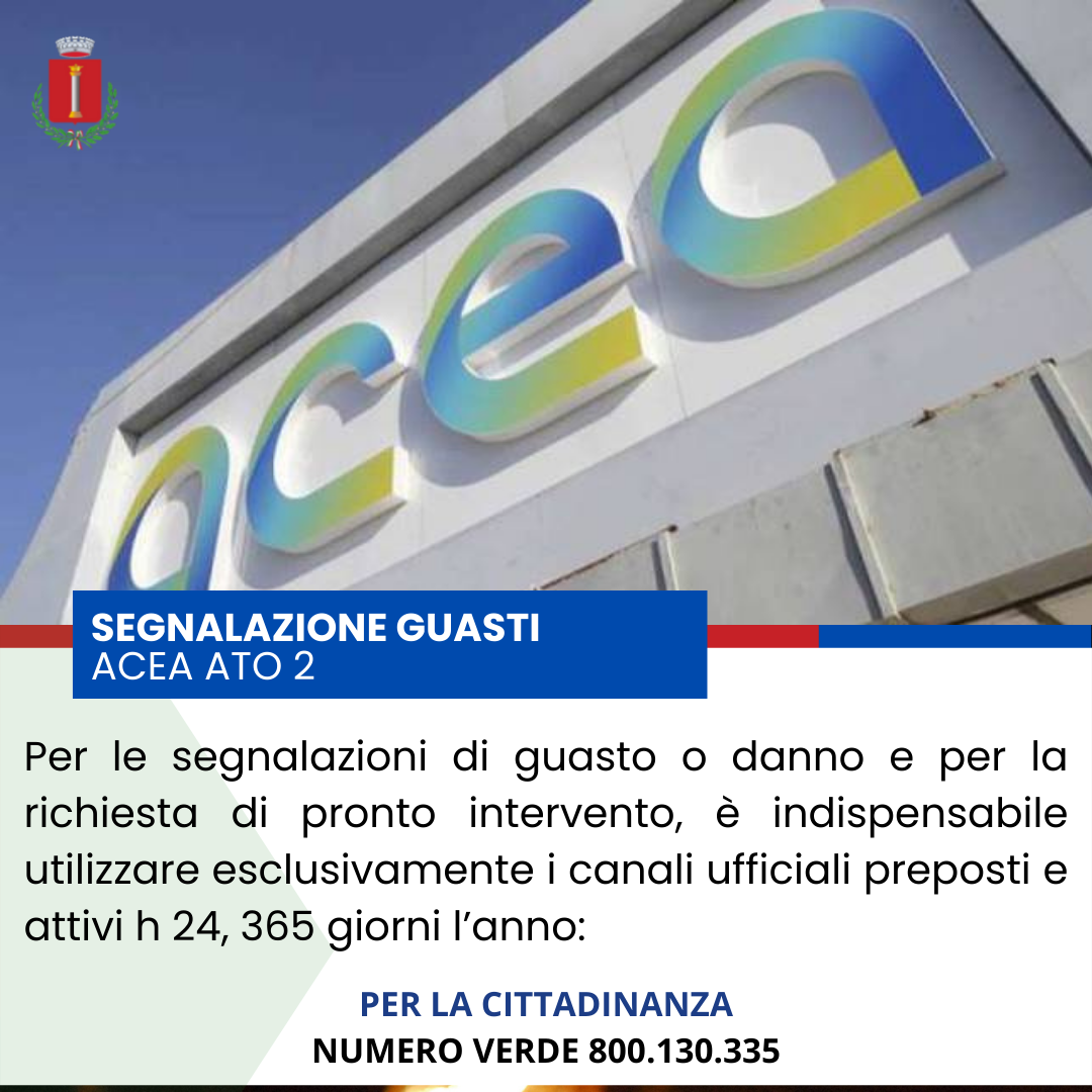 Segnalazione guasti ad Acea Ato 2