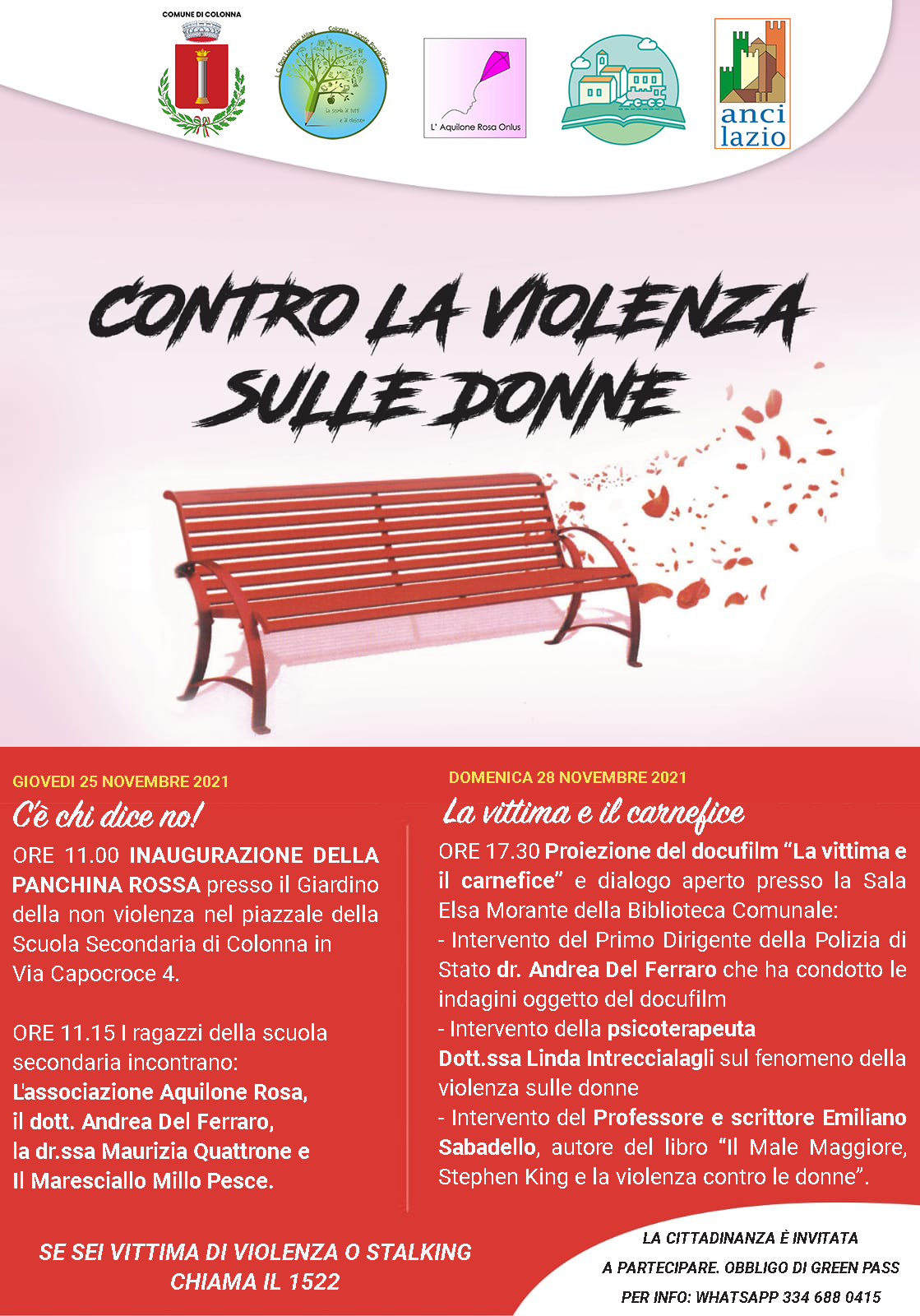 Giornata internazionale per l’eliminazione della violenza sulle donne