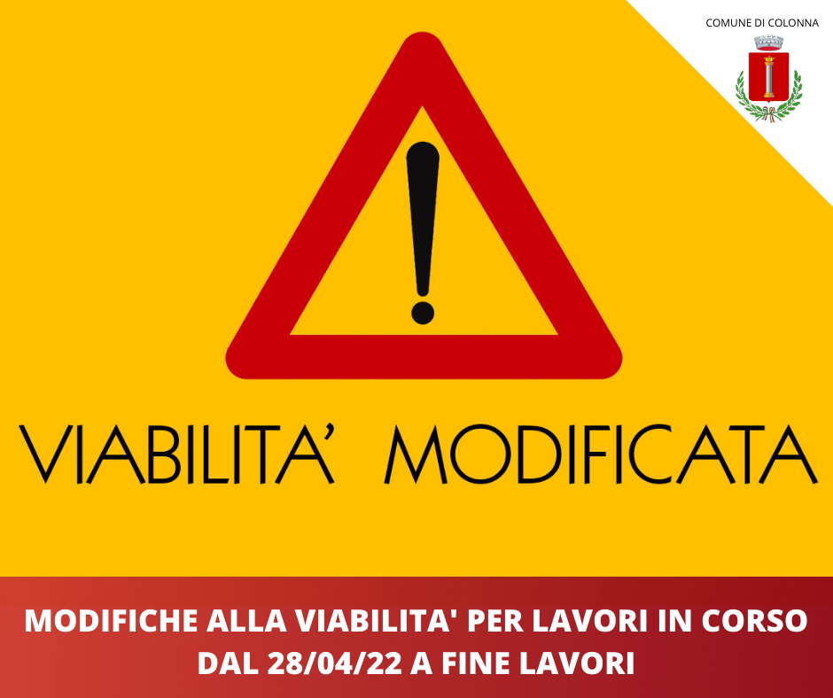 Avviso: modifiche alla viabilità