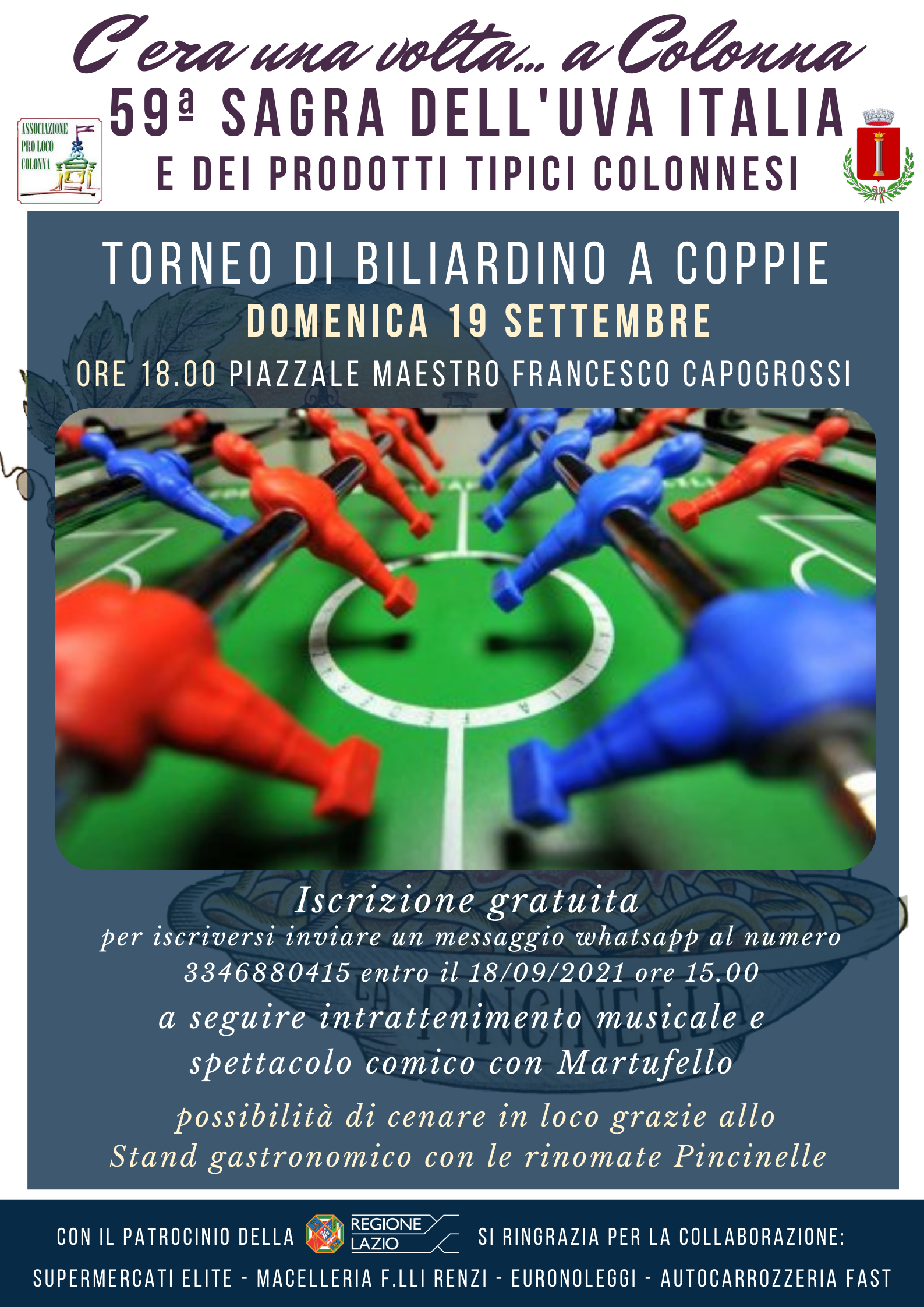 Torneo di biliardino a coppie