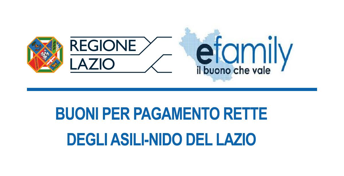 Regione Lazio AVVISO PUBBLICO BUONI SERVIZIO PER PAGAMENTO RETTE ASILI NIDO