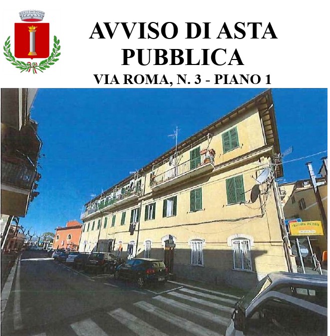 Avviso d'asta pubblica - via Roma, n. 3 - PIANO 1 - II esperimento