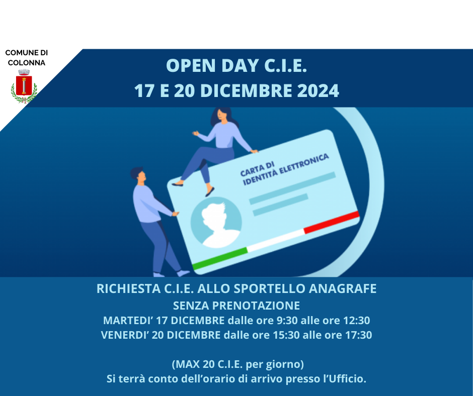 Open Day C.I.E. 17 e 20 dicembre 2024