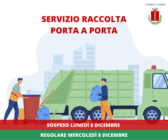 Servizio raccolta rifiuti - comunicazione festività 6 e 8 dicembre