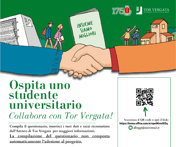 Ospita uno studente universitario - Collabora con Tor Vergata!
