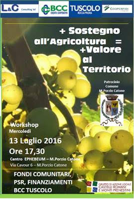 Workshop Più Sostegno all'Agricoltura = Più Valore al Territorio
