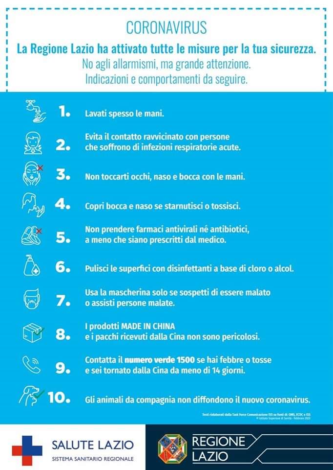 Coronavirus, no agli allarmismi, ma grande attenzione