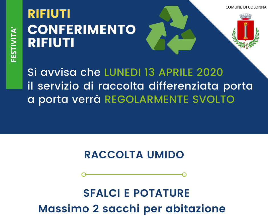 Avviso raccolta differenziata