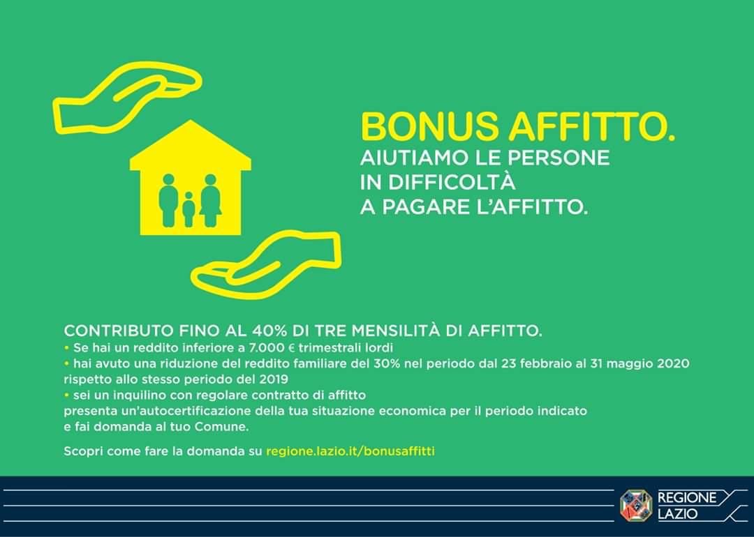 Avviso pubblico per la concessione di contributi straordinari per il pagamento dei canoni di locazione 2020