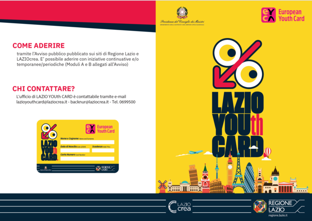Lazio Youth Card: Come aderire al progetto della Regione Lazio