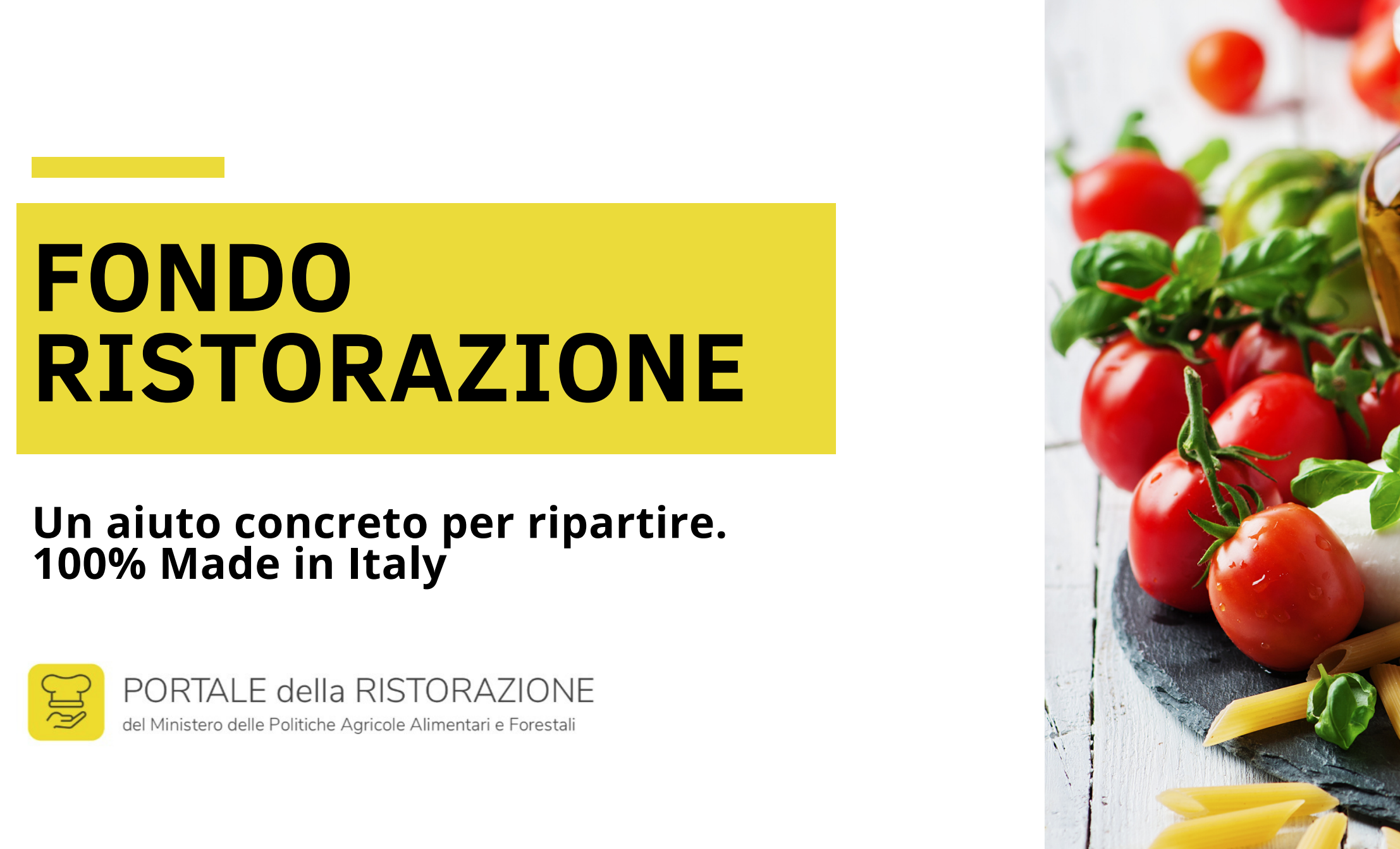 FONDO RISTORAZIONE: Presentazione domande dal 15 al 28 novembre