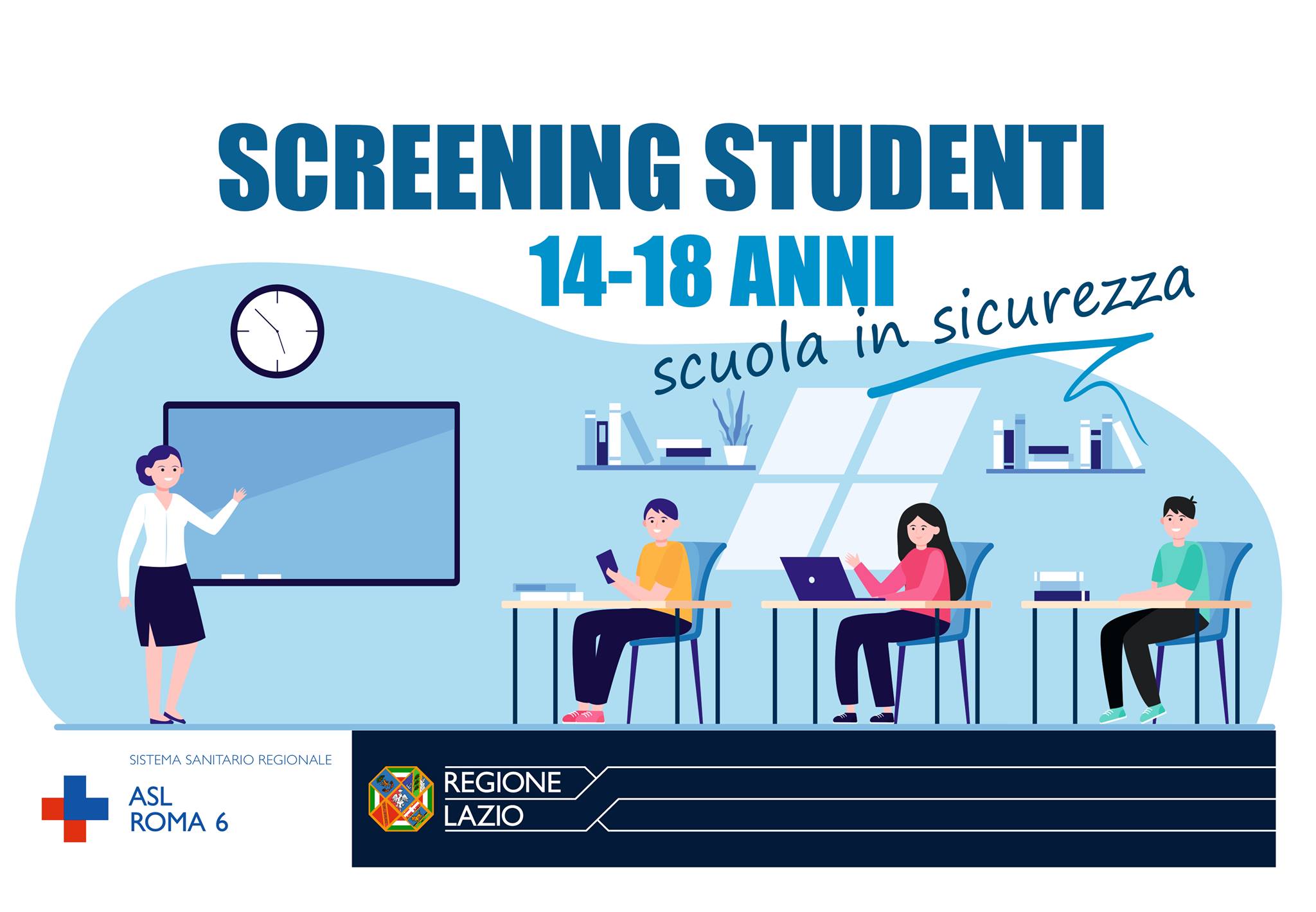 E anche gli artisti accorrono in supporto della campagna screening rapido per gli studenti alla Asl Roma 6