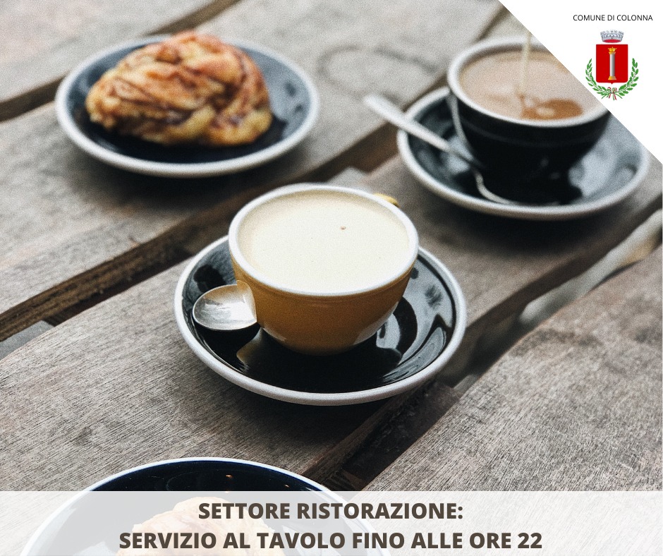 Covid 19: bar e ristoranti aperti con servizio al tavolo fino alle 22
