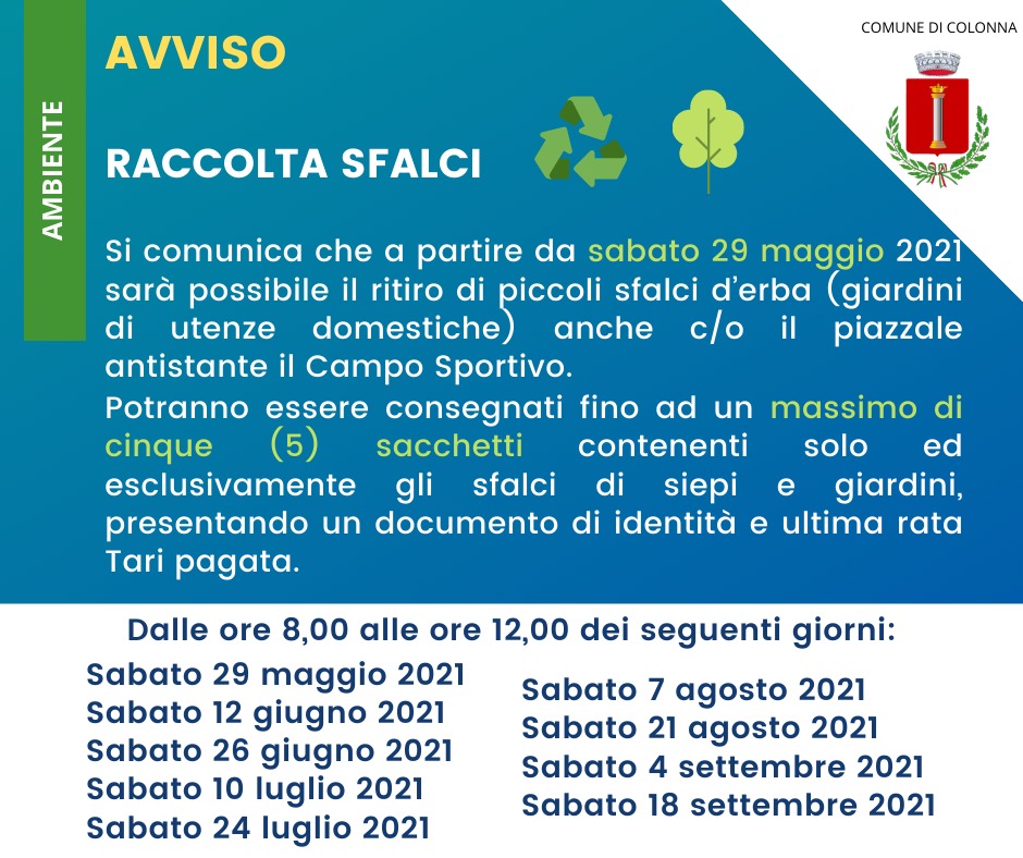 Avviso Raccolta Sfalci