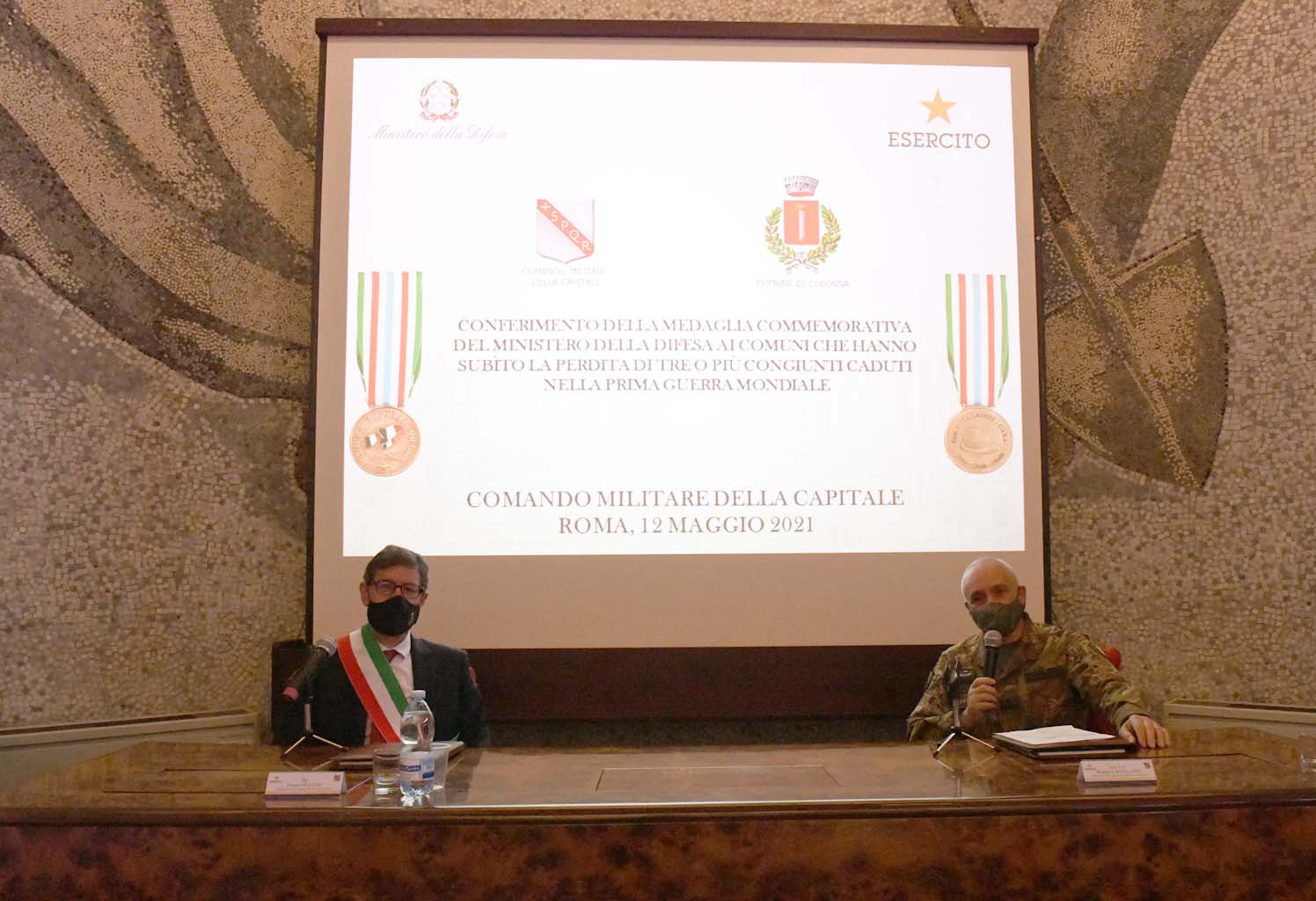 Prima guerra mondiale, consegnata onorificenza al Comune di Colonna