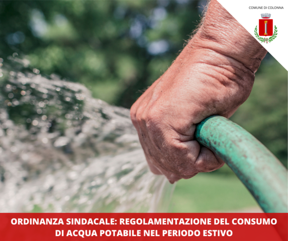 Ordinanza Sindacale N. 3 del 01.07.2022: Regolamentazione uso acqua potabile in estate