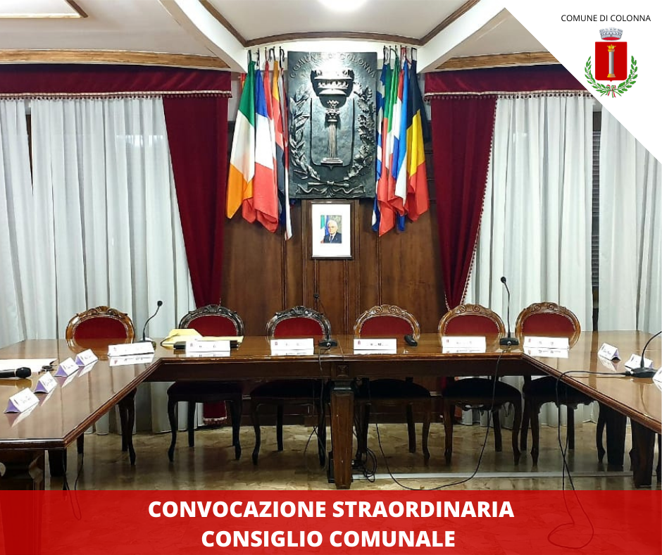 Avviso di convocazione straordinaria del Consiglio Comunale del 01.07.2021